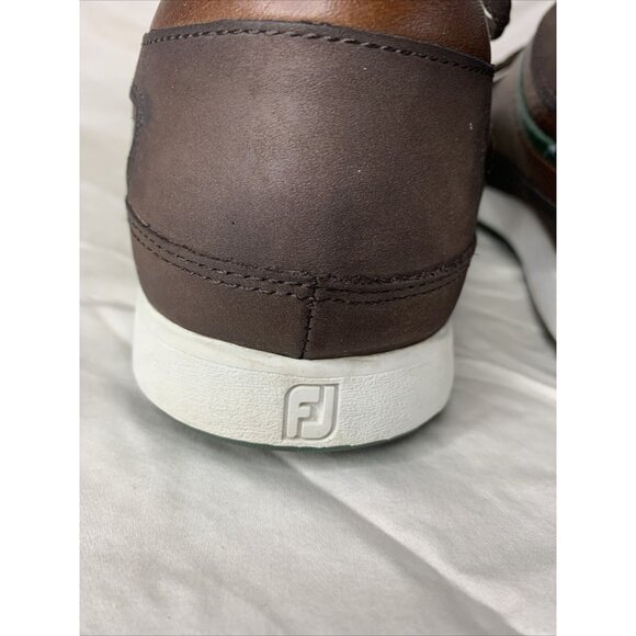 FOOTJOY FJ Contour Men\'s Size 8 M US Brown Leather Spikeless Golf Shoes 54275 main image 13